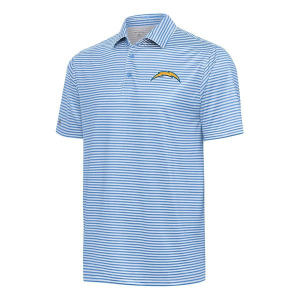 Los Angeles Chargers Antigua Skills Polo Small Columbia Blue/White