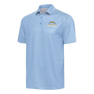 Los Angeles Chargers Antigua Text Skills Polo Small Columbia Blue/White