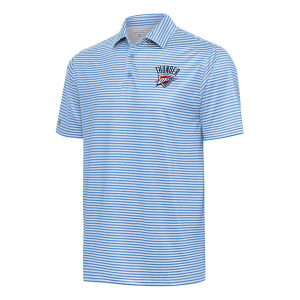 Oklahoma City Thunder Skills Antigua Polo Small Columbia Blue/White