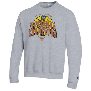 Texas Longhorns Champion Crew Small Heather Grey