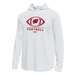 Wisconsin Badgers Under Armour Faulk Football T-Shirt XLarge White