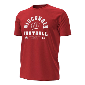 Wisconsin Badgers Under Armour Sideline Performance Football T-Shirt 2XLarge Red