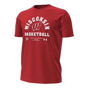 Wisconsin Badgers Under Armour Sideline Performance Basketball T-Shirt 2XLarge Red