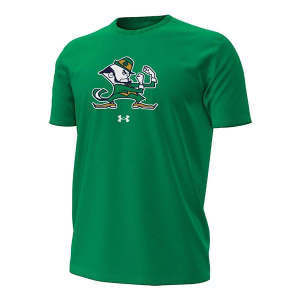 Notre Dame Fighting Irish Under Armour Logo T-Shirt Large Kelly Green