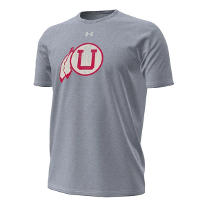 Utah Utes Under Armour Vault T-Shirt XLarge Heather Grey