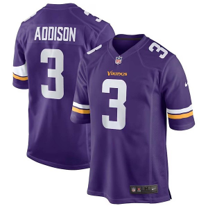 Minnesota Vikings Jordan Addison #3 Nike Game Jersey Small Purple