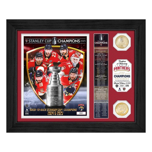 Highland Mint Florida Panthers 2025 Stanley Cup Champions Banner Bronze Coin Photo Mint