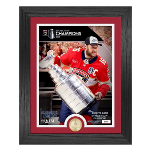 Highland Mint Florida Panthers Captain Aleksander Barkov Raising the 2025 Stanley Cup Bronze Coin Photo Mint