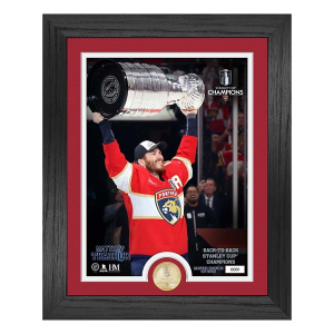 Highland Mint Florida Panthers Matthew Tkachuk Raising the 2025 Stanley Cup Bronze Coin Photo Mint