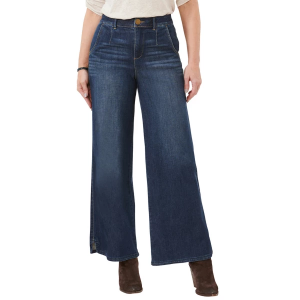Women's Democracy "Ab"solution Skyrise Tulip Hem Wide Leg Jeans Indigo 2 30