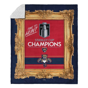 TheNorthwest Florida Panthers 2025 Stanley Cup Champions Silk Touch Sherpa Throw Blanket
