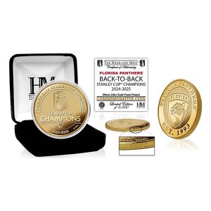 Highland Mint Florida Panthers 2025 Stanley Cup Champions Gold plated Coin