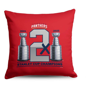 TheNorthwest Florida Panthers 2x Stanley Cup Champions Throw Pillow