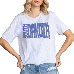Women's Blume & Co South Dakota Graphic T-Shirt Large Ash