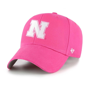 Nebraska Cornhuskers 47 Brand Girls' Basic MVP Kids' Adjustable Hat One Size Pink