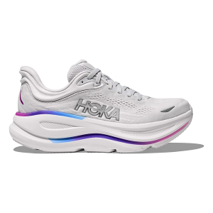 Women's HOKA Bondi 9 Running Shoes 6.5 Wide Cosmic Grey / White