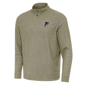Atlanta Falcons Antigua Subtle 1/4 Zip XLarge Burnt Olive/Heather