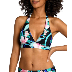 Women's La Blanca Banded Halter Swim Bikini Top Contemporary 12 Blue