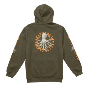 Men's Salty Crew Tentacles Fleece Hoodie XLarge Dusty Olive