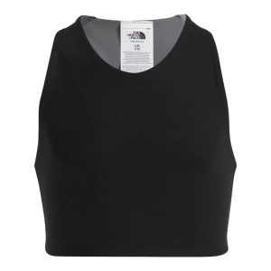 Girls' The North Face Never Stop Reversible Crop Scoop Neck Tank Top Big Kids XLarge TNF Black/Smoked Pearl