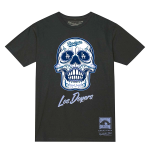 Los Angeles Dodgers Sugar Skull T-Shirt Large Charcoal