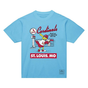 St. Louis Cardinals Deli T-Shirt Medium Sky Blue