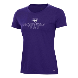 Northern Iowa Panthers Under Armour Women's Reigning T-Shirt XLarge Purple