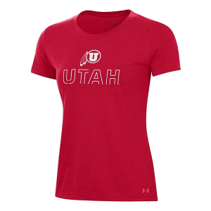 Utah Utes Under Armour Women's Reigning T-Shirt Medium Red