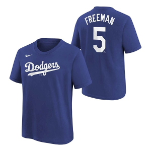 Kids' Los Angeles Dodgers Freddie Freeman #5 Name & Number T-Shirt Large Blue
