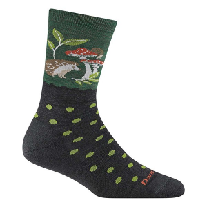 Women's Darn Tough Wild Life Lightweight Lifestyle Crew Hiking Socks Medium Hedgehog Moss Singles