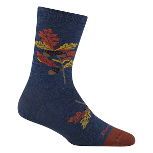 Women's Darn Tough Blossom Lightweight Lifestyle Crew Hiking Socks Medium Oak Denim Singles