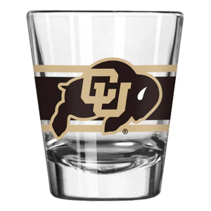 Logo Brands Colorado Buffaloes Stripe Shot Glass