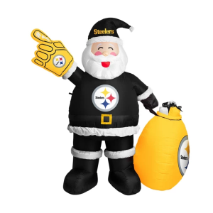 Logo Brands Pittsburgh Steelers Inflatable Santa