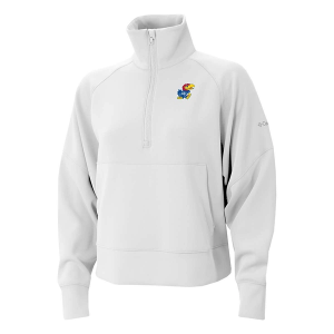 Kansas Jayhawks Columbia Women's Wickhams Hills 1/4 Zip 2XLarge White
