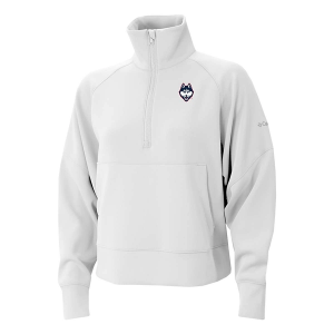 Connecticut Huskies Columbia Women's Wickhams Hills 1/4 Zip Large White