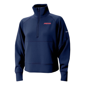 Arizona Wildcats Columbia Women's Wickhams Hills Alternate Logo 1/4 Zip Medium Collegiate Navy