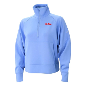Mississippi Rebels Columbia Women's Wickhams Hills 1/4 Zip XLarge White Cap