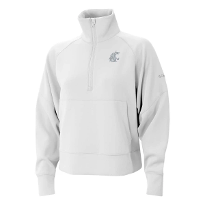 Washington State Cougars Columbia Women's Wickhams Hills 1/4 Zip Small White