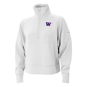 Washington Huskies Columbia Women's Wickhams Hills 1/4 Zip Medium White