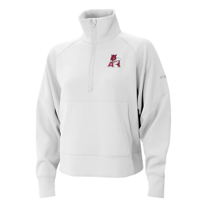 Arkansas Razorbacks Columbia Women's Wickhams Hills Vintage Logo 1/4 Zip Medium White