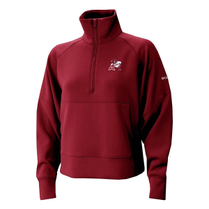Arkansas Razorbacks Columbia Women's Wickhams Hills Vintage Logo 1/4 Zip Medium Beet