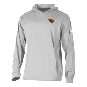 Oregon State Beavers Columbia Long Drive Hoodie T-Shirt Large Cool Grey