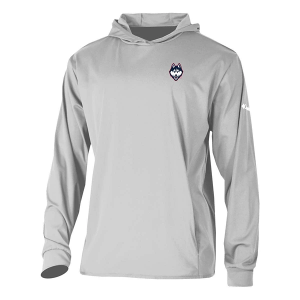 Connecticut Huskies Columbia Long Drive T-Shirt Medium Cool Grey