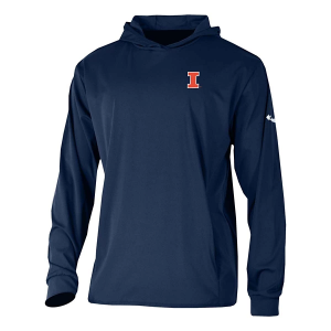 Illinois Fighting Illini Columbia Long Drive T-Shirt Medium Collegiate Navy
