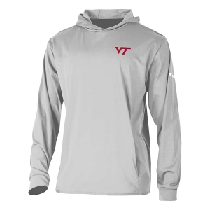 Virginia Tech Hokies Columbia Long Drive T-Shirt Medium Cool Grey