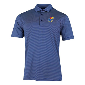 Kansas Jayhawks Columbia Double Hit Polo 2XLarge Azul