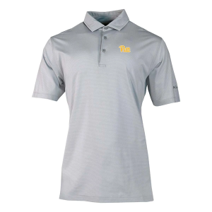 Pittsburgh Panthers Columbia Double Hit Polo Large Cool Grey