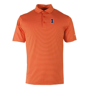 Illinois Fighting Illini Columbia Double Hit Polo Large State Orange
