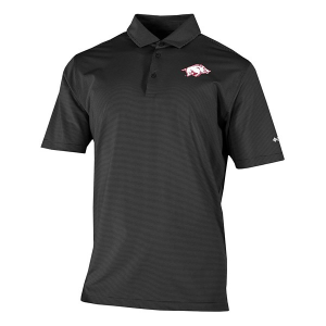 Arkansas Razorbacks Columbia Club Invite Polo Medium Black