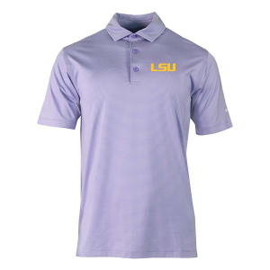 LSU Tigers Columbia Double Hit Polo XLarge Frosted Purple